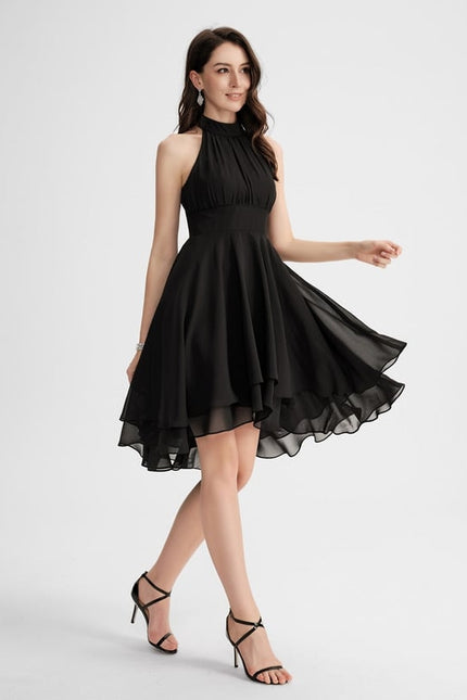Robe De Bal Noir Flottante - gallery 1