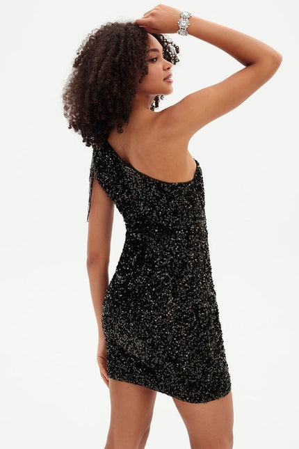 Robe De Bal Scintillante Courte - gallery 4