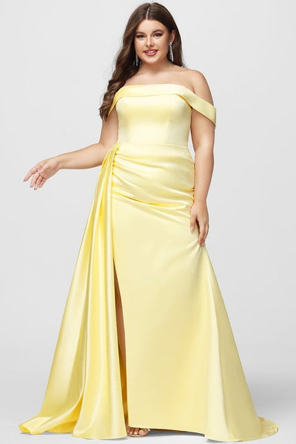 Robe De Bal Satinée Carmin - gallery 5