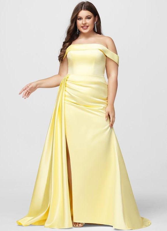 Robe De Bal Satinée Carmin - gallery 5