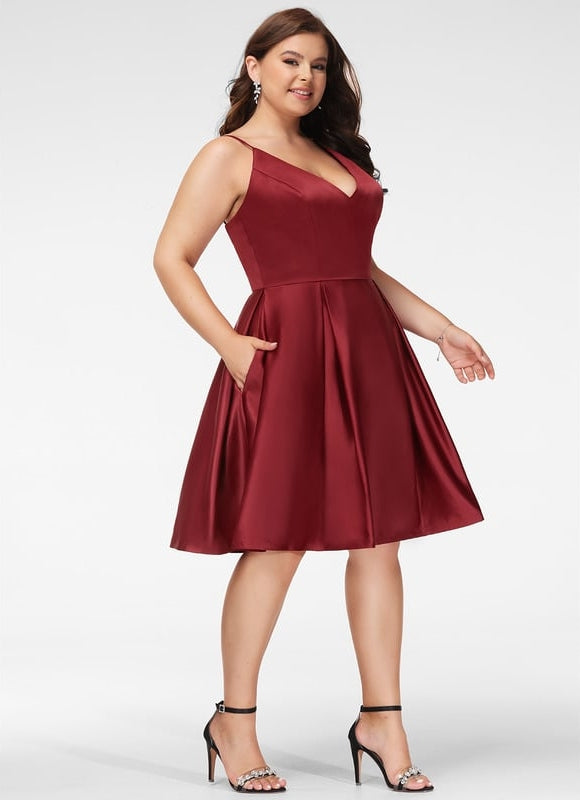Robe De Bal Cocktail Satinée - gallery 8