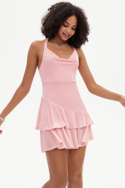 Robe De Bal Courte À Volants - gallery 3