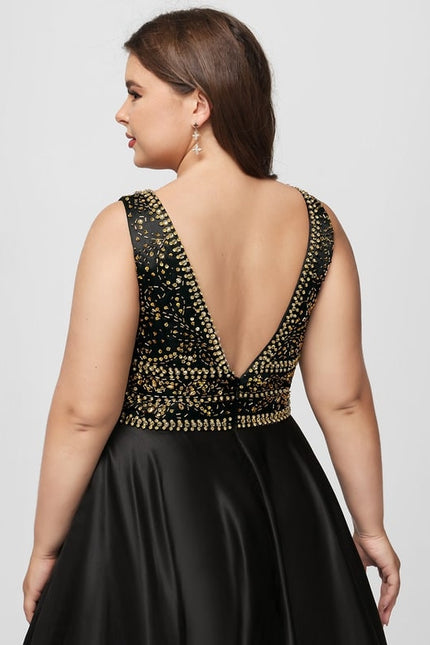 Robe De Bal Satinée Verte - gallery 7