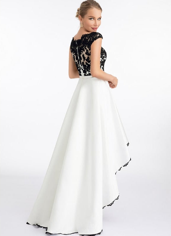 Robe De Bal Asymétrique Dentelle - gallery 2