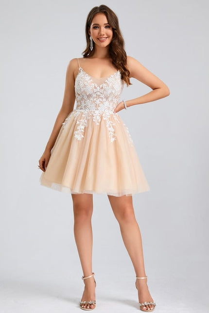 Robe De Bal Courte Tulle Brodée - gallery 4