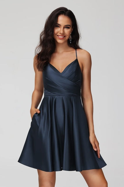 Robe De Bal Satinée Décontractée - gallery 1