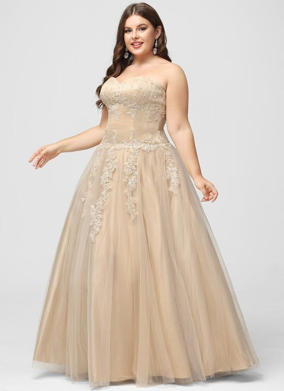 Robe De Bal Tulle Beige - gallery 8