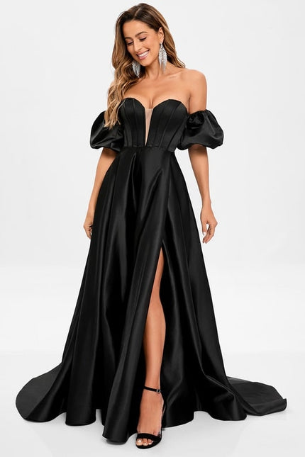 Robe De Bal Noire Volumineuse