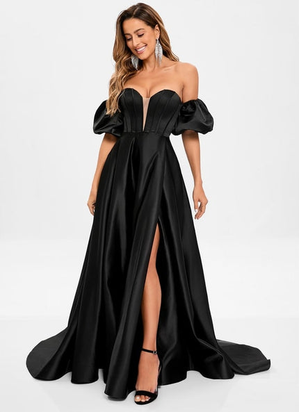 Robe De Bal Noire Volumineuse