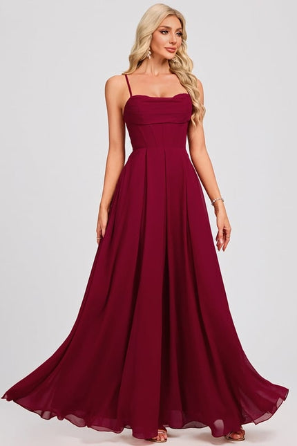 Robe De Bal Longue Bordeaux - gallery 4