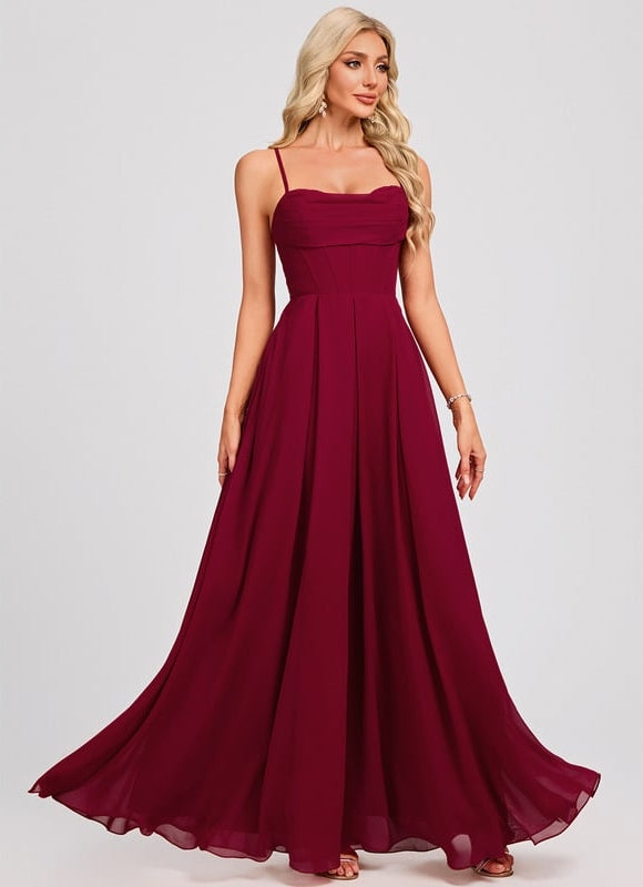 Robe De Bal Longue Bordeaux - gallery 4