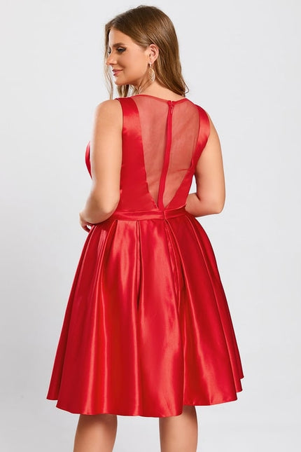 Robe De Bal Satin À Volants - gallery 7