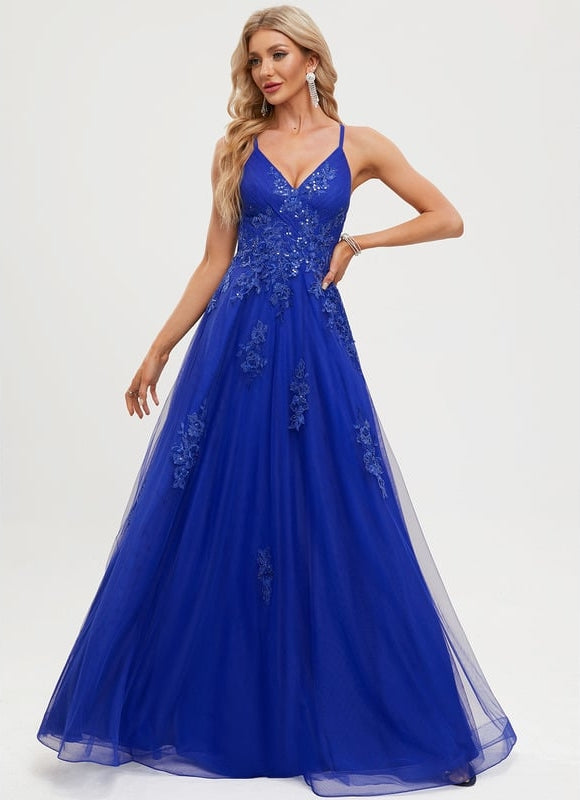 Robe De Bal Tulle Azur - gallery 1