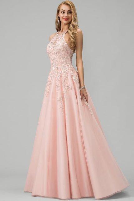 Robe De Bal De Bal Rose Ornée - gallery 2
