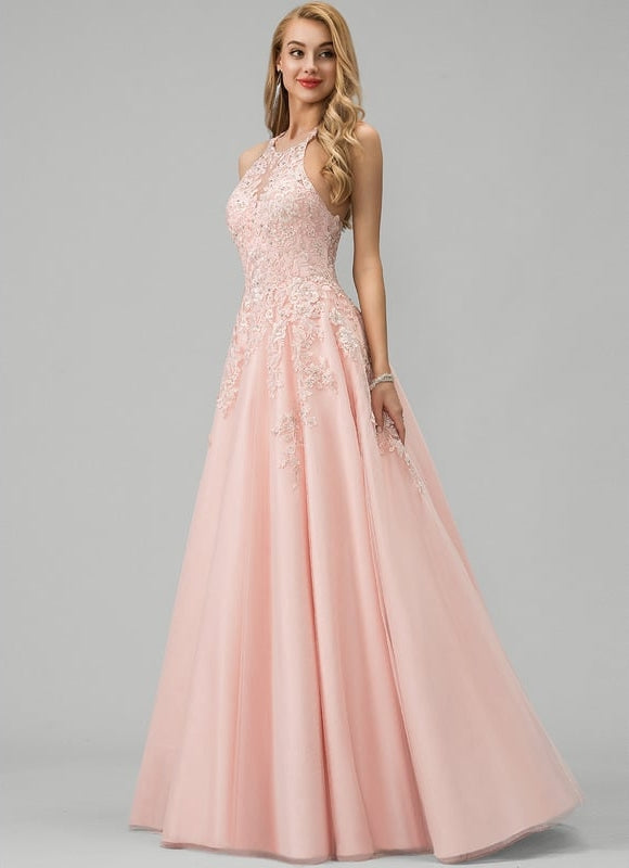 Robe De Bal De Bal Rose Ornée - gallery 2