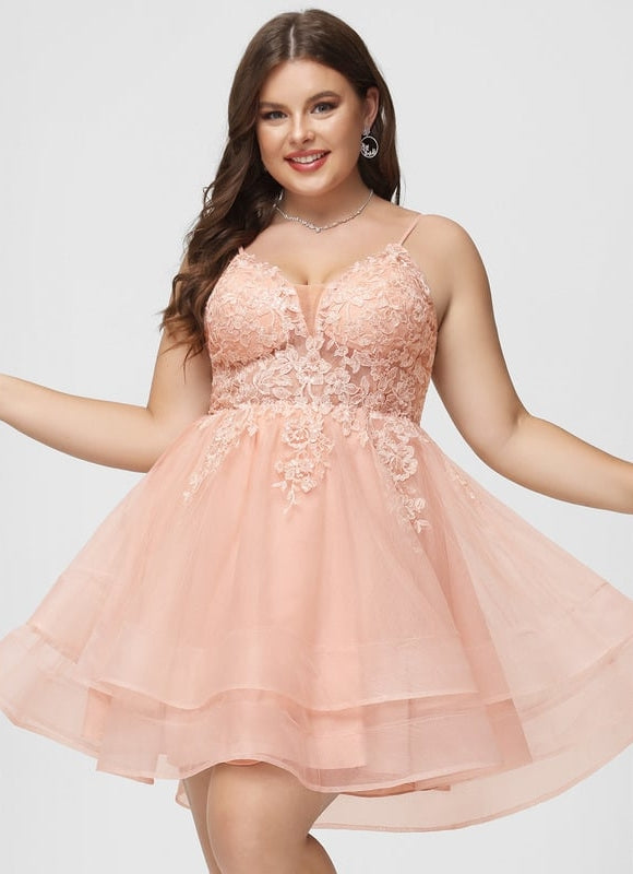 Robe De Bal Courte Tulle Brodée - gallery 7
