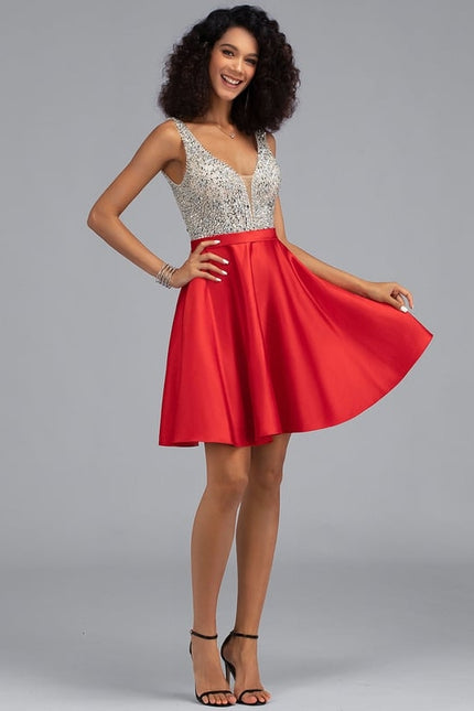 Robe De Bal Éclatante Rouge - gallery 3