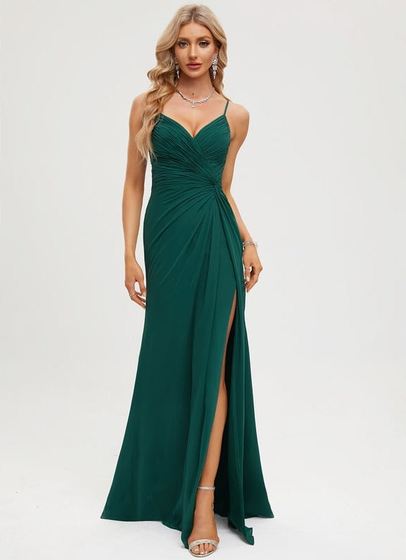 Robe De Bal Émeraude Fluide