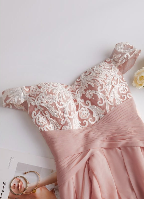 Robe De Bal Asymétrique Brodée - gallery 3