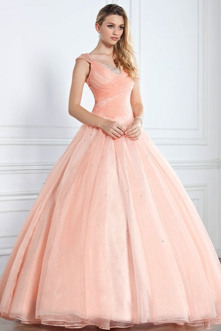 Robe De Bal Pêche Éclatante