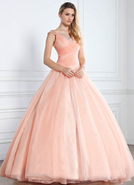 Robe De Bal Pêche Éclatante