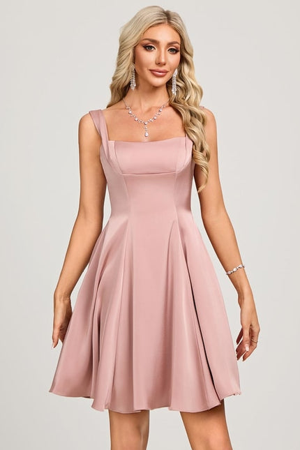 Robe De Bal Courte Rosée - gallery 5