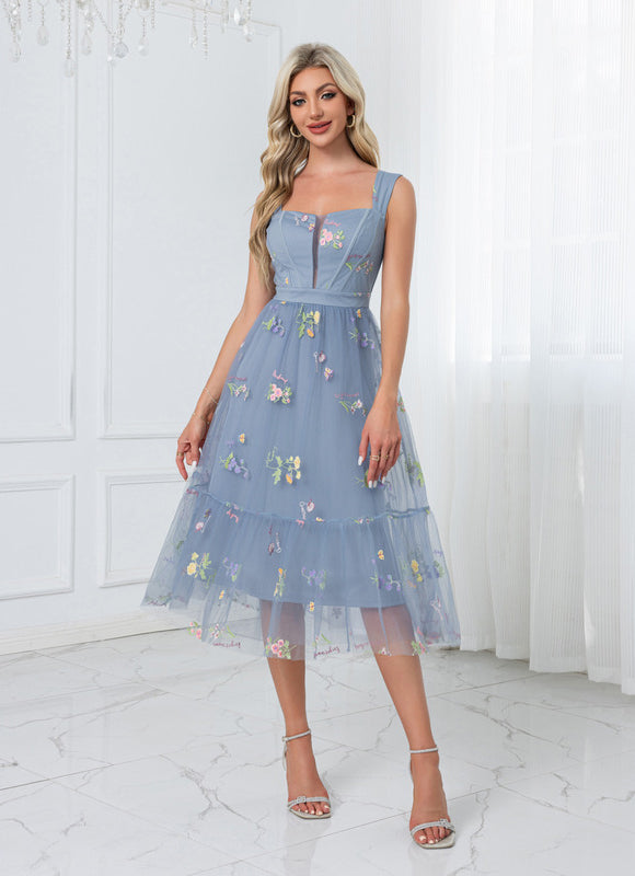 Robe De Bal Émeraude Florale - gallery 8