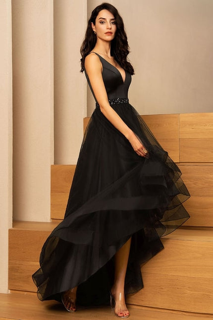 Robe De Bal Noire Asymétrique