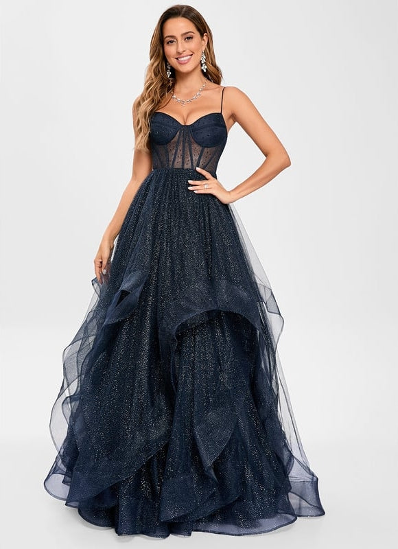 Robe De Bal De Bal Tulle Étoilé - gallery 3