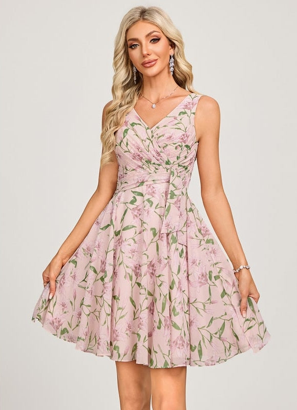 Robe De Bal Col V Fluide - gallery 4
