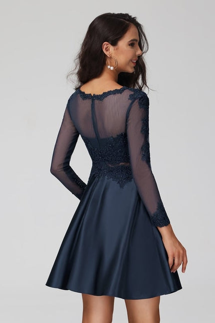 Robe De Bal Satinée Noire - gallery 5