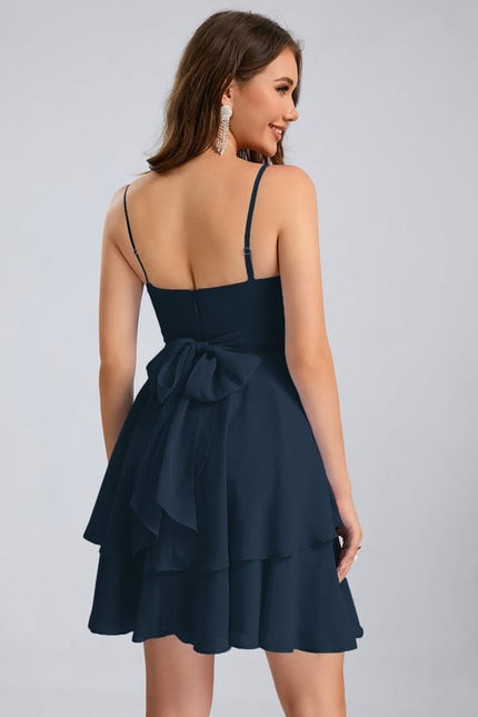 Robe De Bal Col V Marine - gallery 7