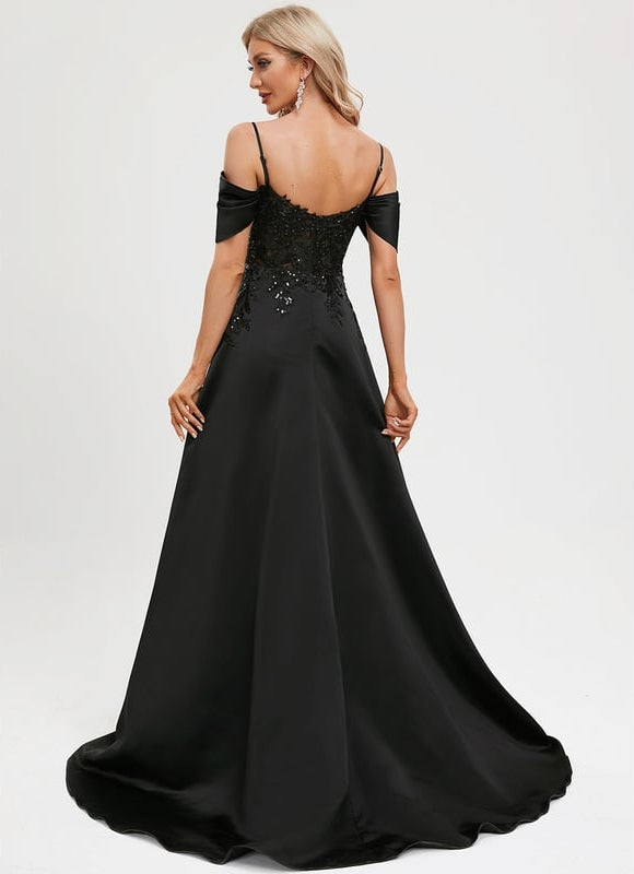 Robe De Bal Éblouissante Satinée - gallery 1