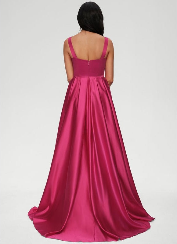 Robe De Bal Fluide Argentée - gallery 3