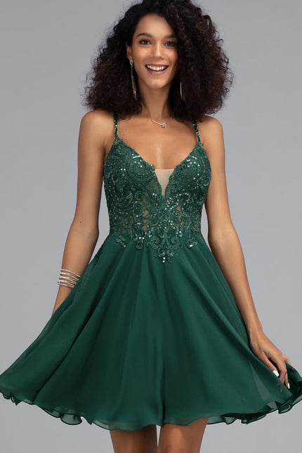 Robe De Bal Sérénité Émeraude Étoilée - gallery 1