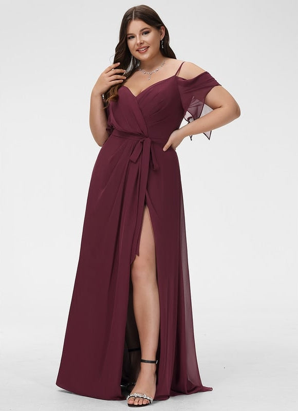 Robe De Bal Fluide Bordeaux - gallery 8