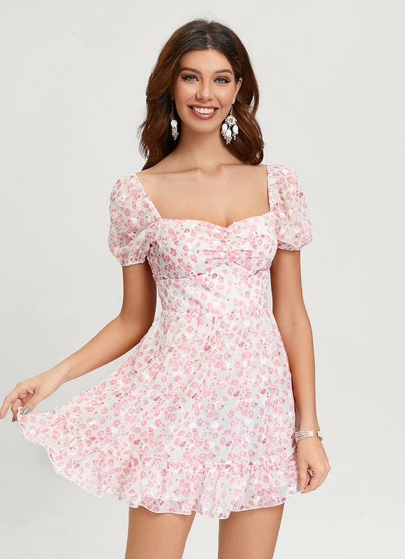 Robe De Bal Florale Douce - gallery 1