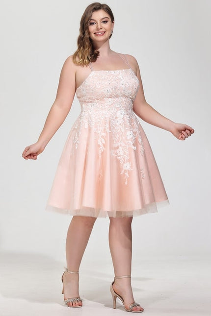 Robe De Bal Tulle Pêche Décorée - gallery 7