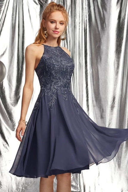 Robe De Bal Mousseline Marine