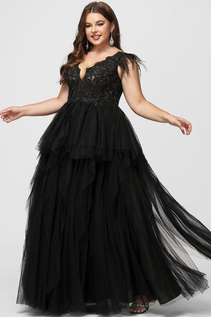 Robe De Bal Tulle Plumes - gallery 9