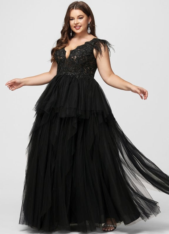 Robe De Bal Tulle Plumes - gallery 9
