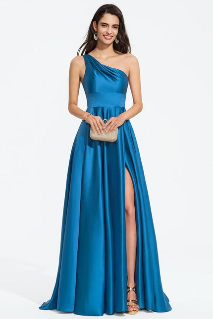 Robe De Bal Satin Céleste - gallery 1