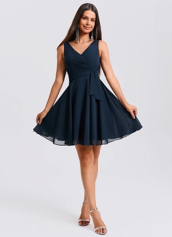 Robe De Bal Col V Fluide - gallery 1