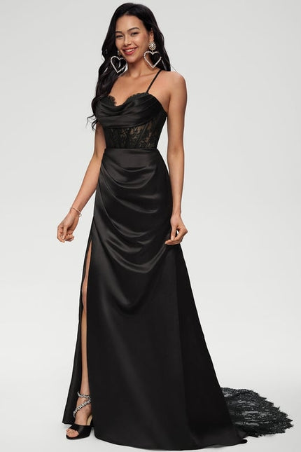 Robe De Bal Élégante Noire - gallery 2