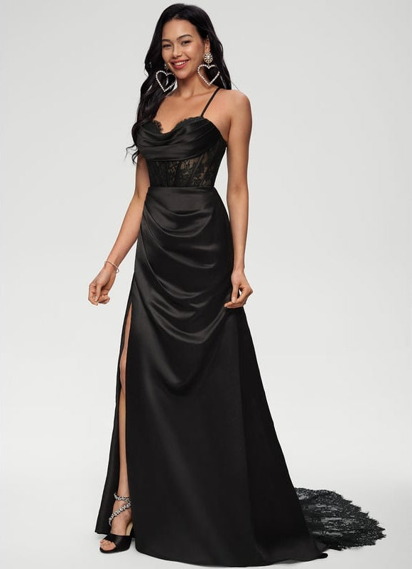 Robe De Bal Élégante Noire - gallery 2