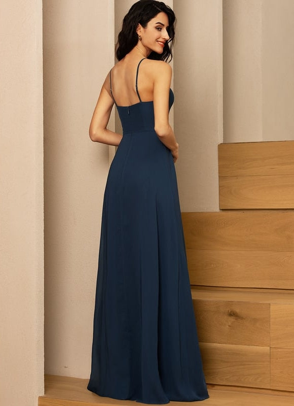 Robe De Bal Fluide Verte - gallery 1