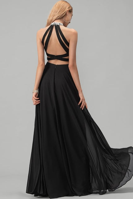 Robe De Bal Fluide Bleue - gallery 4
