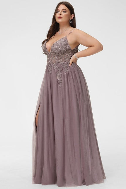 Robe De Bal Vaporeuse Mauve - gallery 9