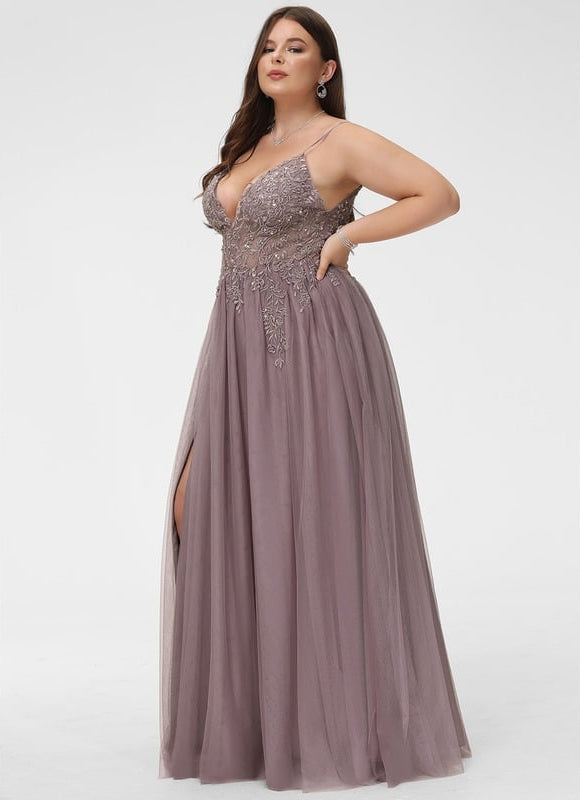 Robe De Bal Vaporeuse Mauve - gallery 9