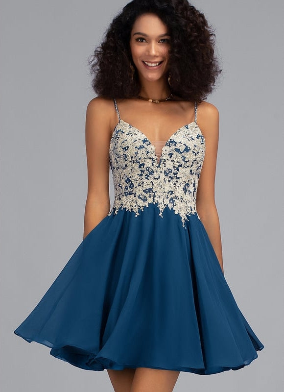 Robe De Bal Bleu Poudré Chic - gallery 1